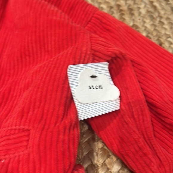 Stem Hooded Corduroy Parka Jacket 8 NWOT Red Tomato - Picture 3 of 8